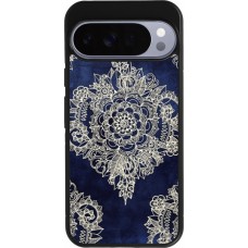 Google Pixel 10 Pro XL Case Hülle - Silikon schwarz Cream Flower Moroccan