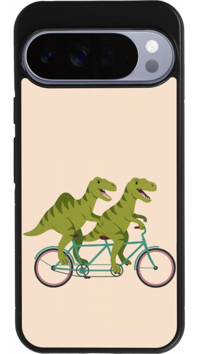 Google Pixel 10 Pro XL Case Hülle - Silikon schwarz Dinosaurs on bikes 2026