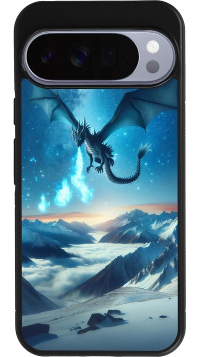 Google Pixel 10 Pro XL Case Hülle - Silikon schwarz Drache nächtliche Berg