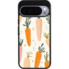 Coque Google Pixel 10 Pro XL - Silicone rigide noir Easter 2026 Illustration carrots