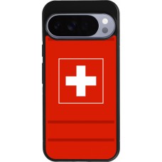 Coque Google Pixel 10 Pro XL - Silicone rigide noir Euro 2020 Switzerland