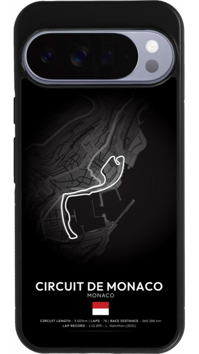 Coque Google Pixel 10 Pro XL - Silicone rigide noir F1 Track 2025 Monaco