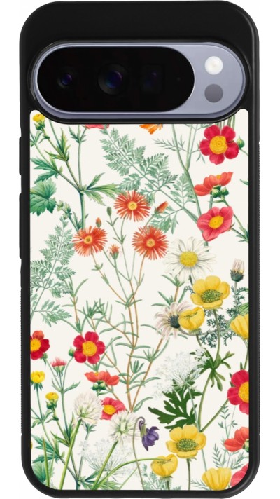 Coque Google Pixel 10 Pro XL - Silicone rigide noir Flora Botanical Wildlife