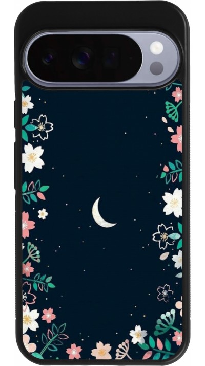 Coque Google Pixel 10 Pro XL - Silicone rigide noir Flowers space