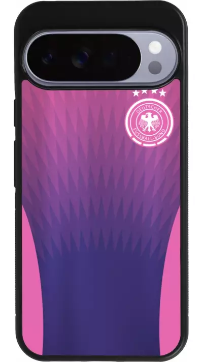 Coque Google Pixel 10 Pro XL - Silicone rigide noir Maillot de football Allemagne Extérieur personnalisable