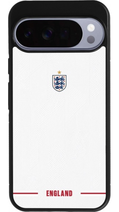 Coque Google Pixel 10 Pro XL - Silicone rigide noir Maillot de football Angleterre 2026 personnalisable