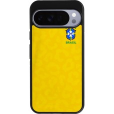 Google Pixel 10 Pro XL Case Hülle - Silikon schwarz Brasilien 2022 personalisierbares Fußballtrikot
