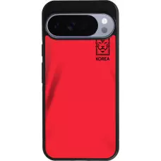 Coque Google Pixel 10 Pro XL - Silicone rigide noir Maillot de football Corée du Sud 2022 personnalisable
