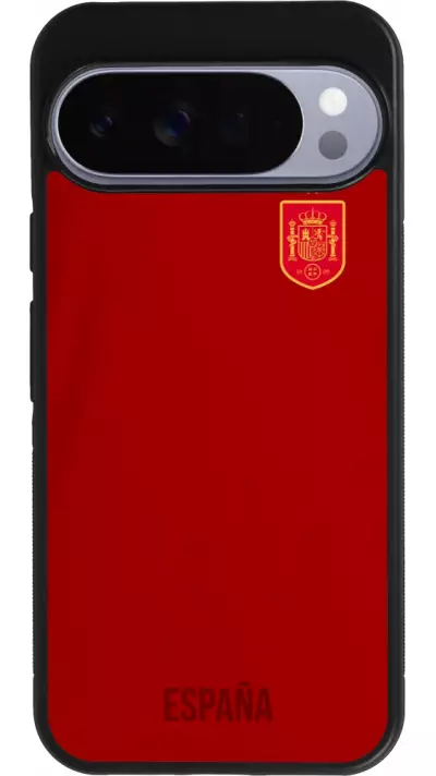 Coque Google Pixel 10 Pro XL - Silicone rigide noir Maillot de football Espagne 2022 personnalisable