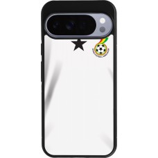 Coque Google Pixel 10 Pro XL - Silicone rigide noir Maillot de football Ghana 2022 personnalisable