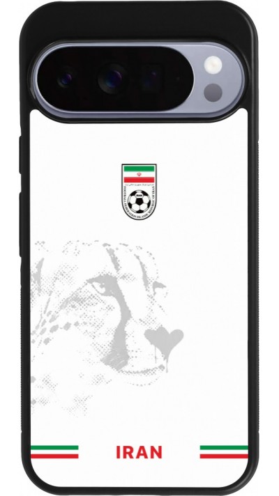 Coque Google Pixel 10 Pro XL - Silicone rigide noir Maillot de football Iran 2026 personnalisable
