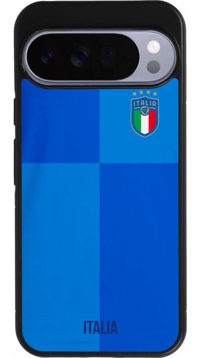 Coque Google Pixel 10 Pro XL - Silicone rigide noir Maillot de football Italie 2022 personnalisable