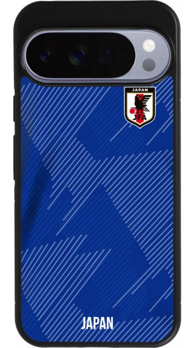 Coque Google Pixel 10 Pro XL - Silicone rigide noir Maillot de football Japon 2022 personnalisable