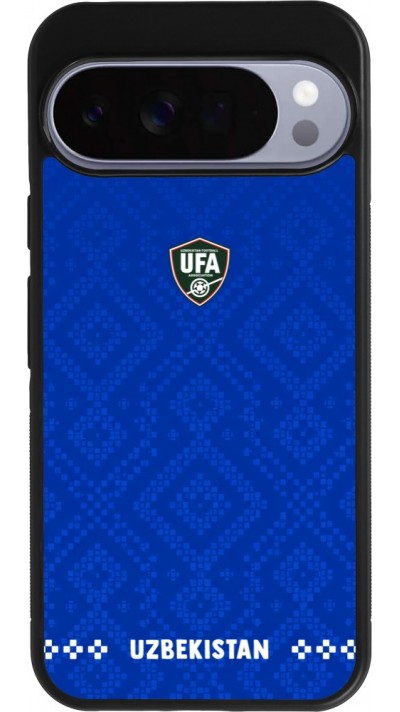 Coque Google Pixel 10 Pro XL - Silicone rigide noir Maillot de football Ouzbékistan 2026 personnalisable