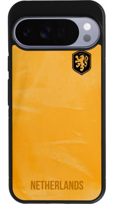 Coque Google Pixel 10 Pro XL - Silicone rigide noir Maillot de football Pays-Bas 2022 personnalisable