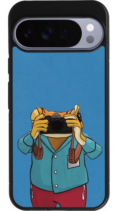 Coque Google Pixel 10 Pro XL - Silicone rigide noir Frog with camera DTMF