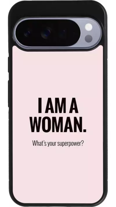 Coque Google Pixel 10 Pro XL - Silicone rigide noir I am a woman
