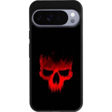 Coque Google Pixel 10 Pro XL - Silicone rigide noir Halloween 2023 scary skull
