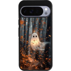 Coque Google Pixel 10 Pro XL - Silicone rigide noir Halloween 2025 Ghost in the forest