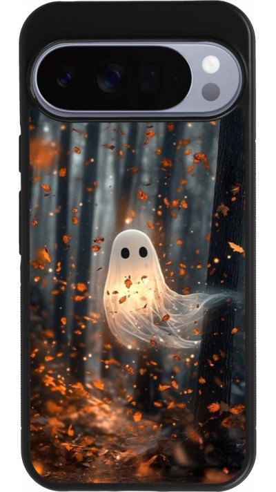 Coque Google Pixel 10 Pro XL - Silicone rigide noir Halloween 2025 Ghost in the forest