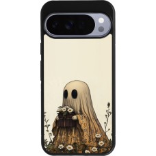 Coque Google Pixel 10 Pro XL - Silicone rigide noir Halloween 2025 Ghost gardener