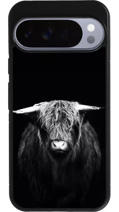 Coque Google Pixel 10 Pro XL - Silicone rigide noir Highland calf black