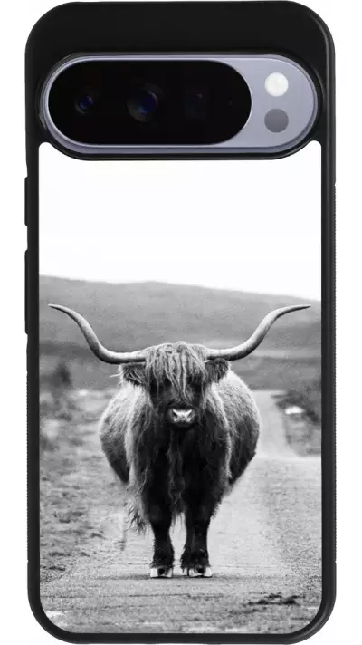 Coque Google Pixel 10 Pro XL - Silicone rigide noir Highland cattle