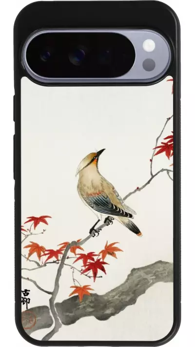 Coque Google Pixel 10 Pro XL - Silicone rigide noir Japanese Bird