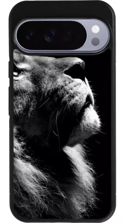 Coque Google Pixel 10 Pro XL - Silicone rigide noir Lion looking up