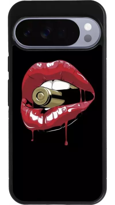 Coque Google Pixel 10 Pro XL - Silicone rigide noir Lips bullet
