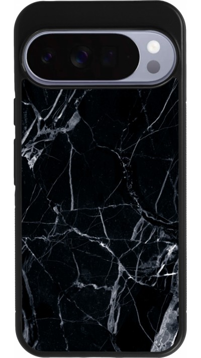 Coque Google Pixel 10 Pro XL - Silicone rigide noir Marble Black 01