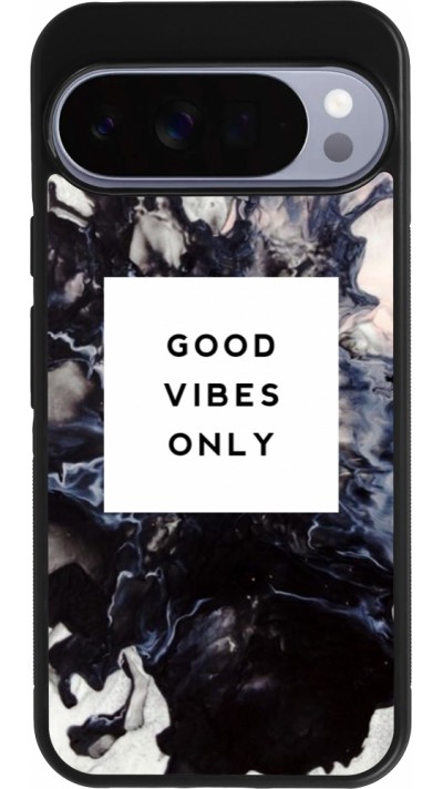 Coque Google Pixel 10 Pro XL - Silicone rigide noir Marble Good Vibes Only