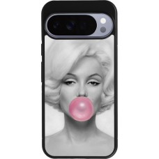 Coque Google Pixel 10 Pro XL - Silicone rigide noir Marilyn Bubble