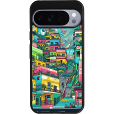 Coque Google Pixel 10 Pro XL - Silicone rigide noir Medellin Comuna 13 Art