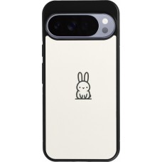 Coque Google Pixel 10 Pro XL - Silicone rigide noir Minimal bunny cutie