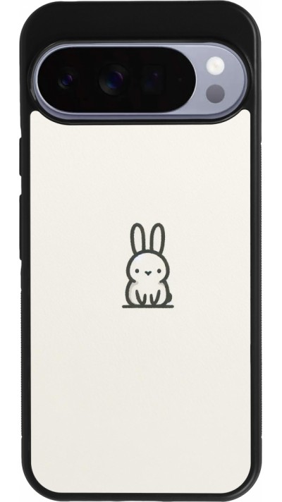 Coque Google Pixel 10 Pro XL - Silicone rigide noir Minimal bunny cutie