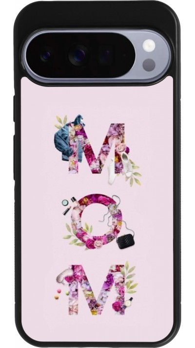 Coque Google Pixel 10 Pro XL - Silicone rigide noir Mom 2024 girly mom