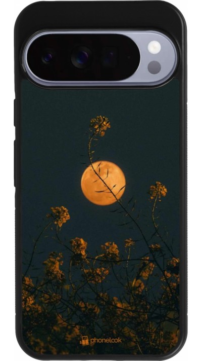 Coque Google Pixel 10 Pro XL - Silicone rigide noir Moon Flowers
