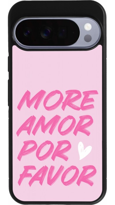 Coque Google Pixel 10 Pro XL - Silicone rigide noir More amor porfavor