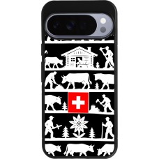 Coque Google Pixel 10 Pro XL - Silicone rigide noir Poya Suisse 1 noir