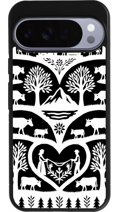 Coque Google Pixel 10 Pro XL - Silicone rigide noir Poya Suisse 2 noir