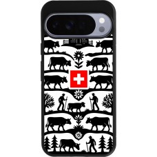 Coque Google Pixel 10 Pro XL - Silicone rigide noir Poya Suisse 3