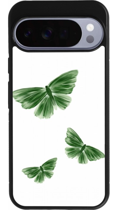 Google Pixel 10 Pro XL Case Hülle - Silikon schwarz Butterflies Spring 2026
