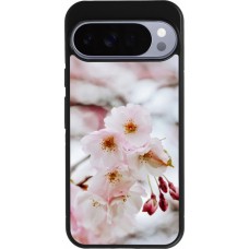 Google Pixel 10 Pro XL Case Hülle - Silikon schwarz Cherry tree Spring 2026