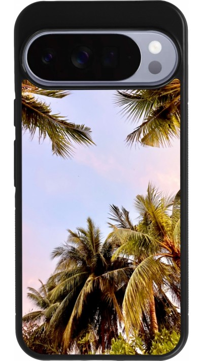 Google Pixel 10 Pro XL Case Hülle - Silikon schwarz Summer 2023 palm tree vibe