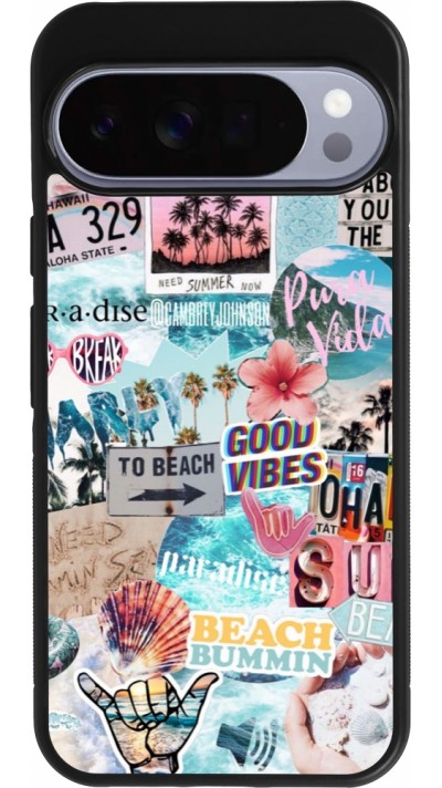 Google Pixel 10 Pro XL Case Hülle - Silikon schwarz Summer 20 collage