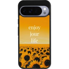Google Pixel 10 Pro XL Case Hülle - Silikon schwarz Summer 2025 Enjoy your life