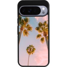 Google Pixel 10 Pro XL Case Hülle - Silikon schwarz Summer 2025 Palmiers
