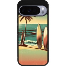 Google Pixel 10 Pro XL Case Hülle - Silikon schwarz Surf Paradise