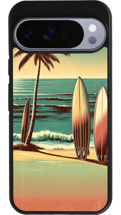 Google Pixel 10 Pro XL Case Hülle - Silikon schwarz Surf Paradise